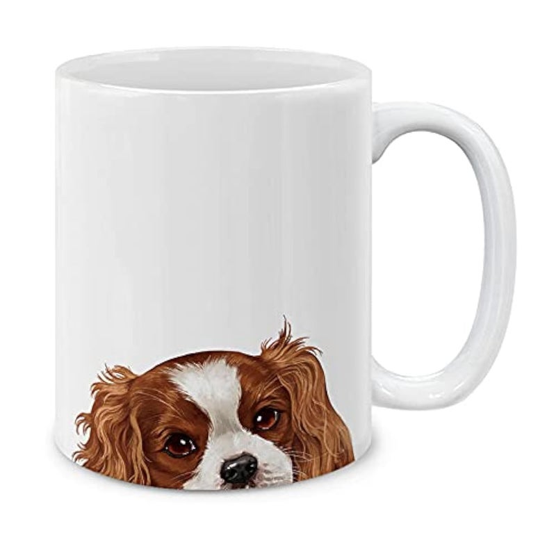 MUGBREW Cavalier King Charles Spaniels Dog Ceramic Coffee Mug Tea Cup, 11 OZ - Image 1